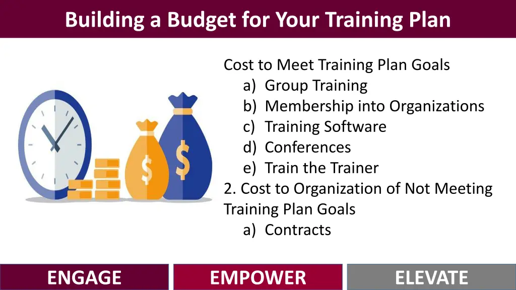 building a budget for your training plan