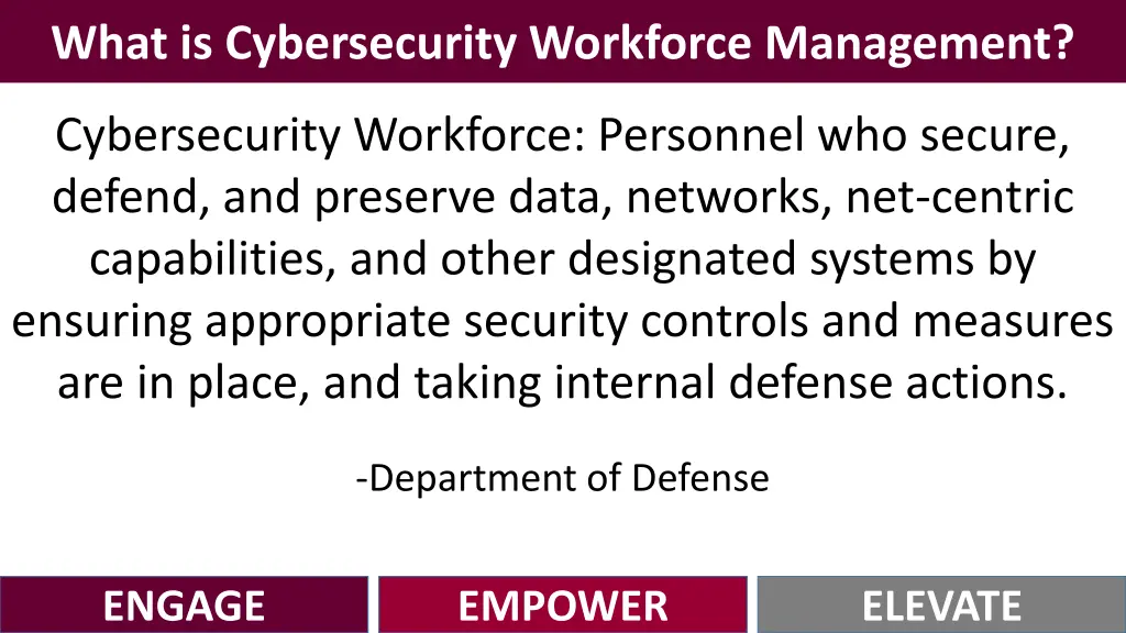 what is cybersecurity workforce management