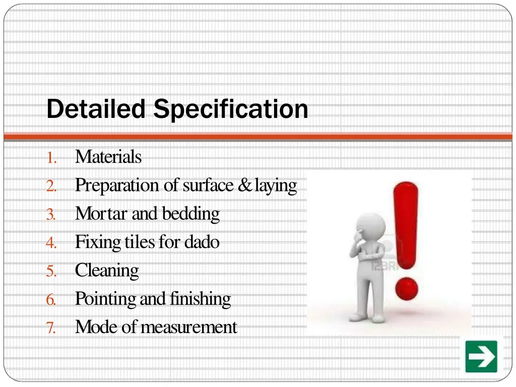 detailed specification