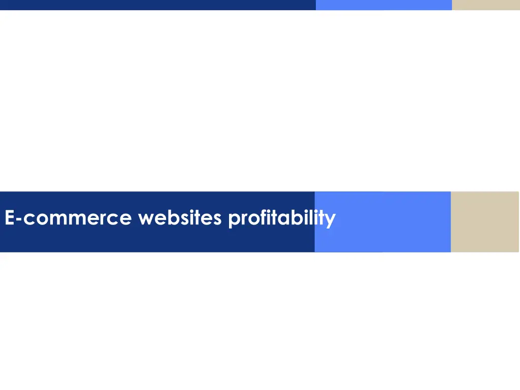 e commerce websites profitability