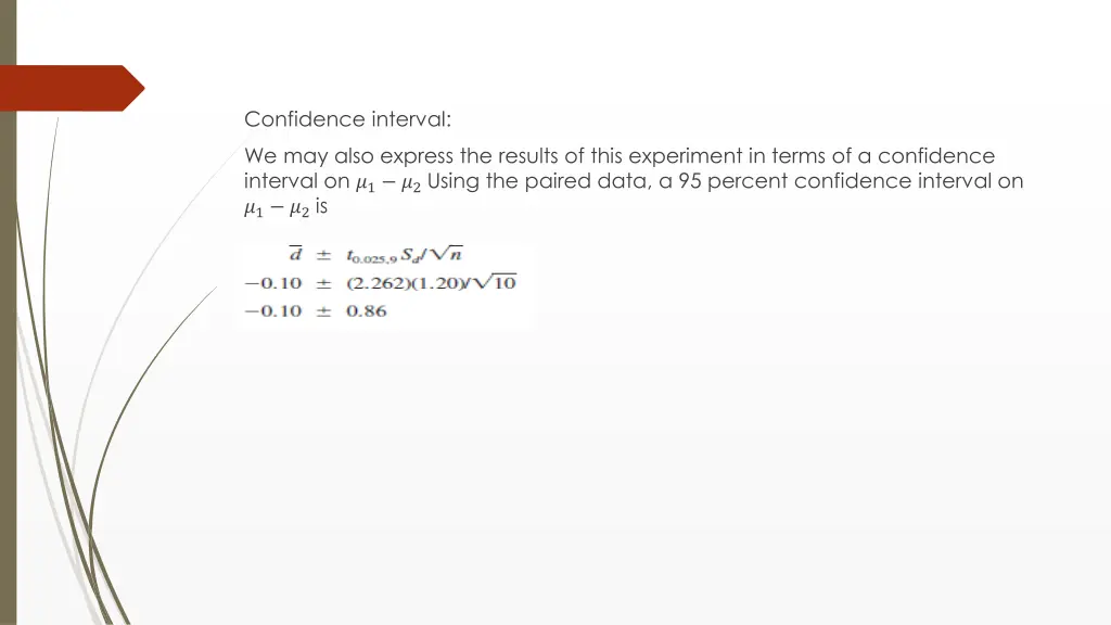 confidence interval