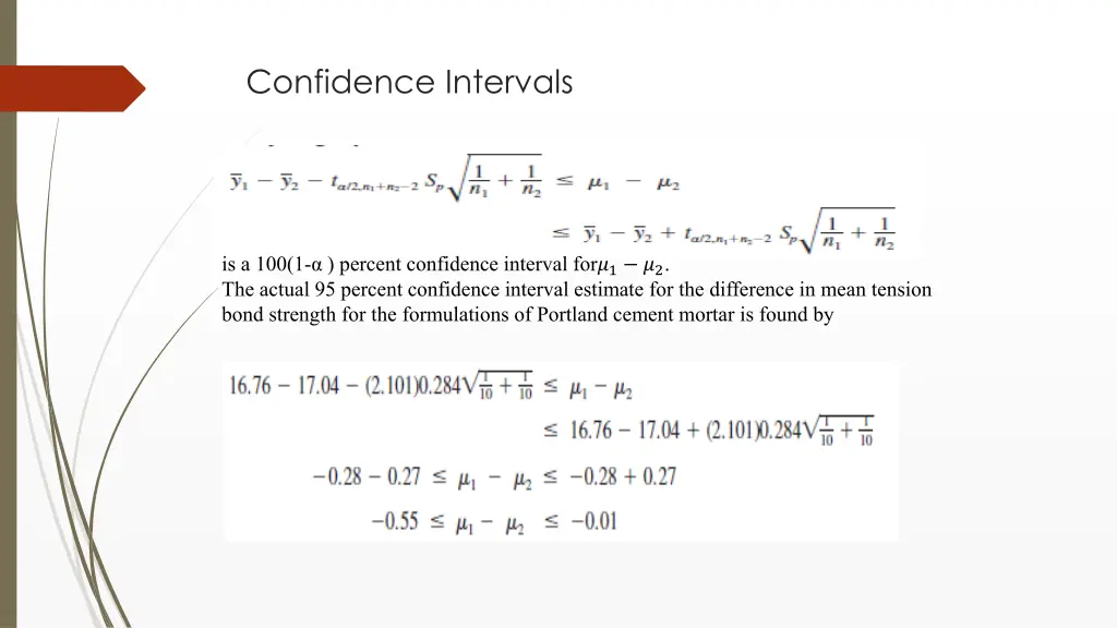 confidence intervals