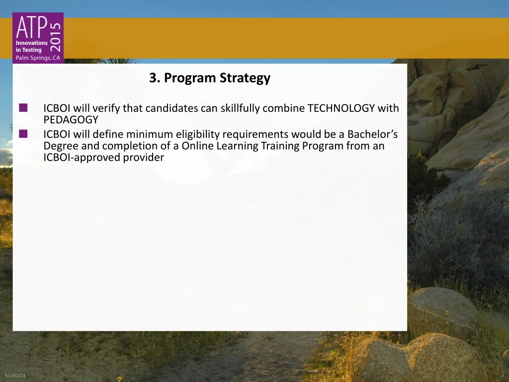 3 program strategy