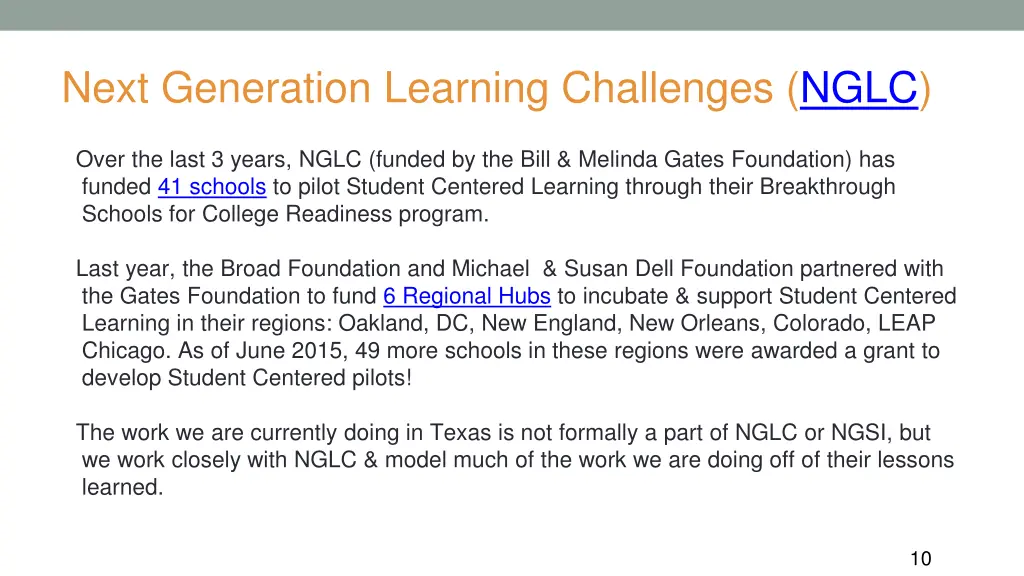 next generation learning challenges nglc