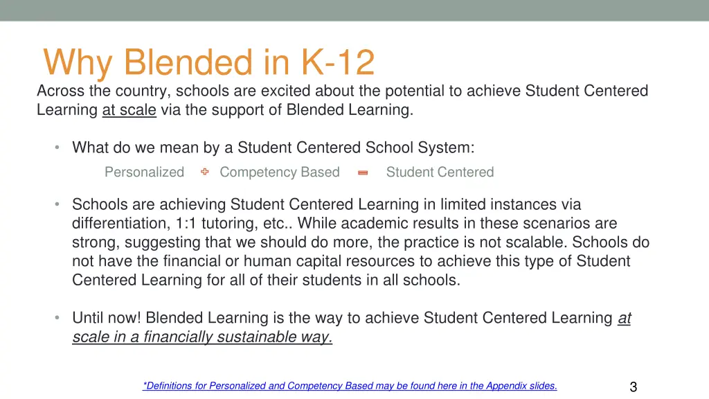 why blended in k 12