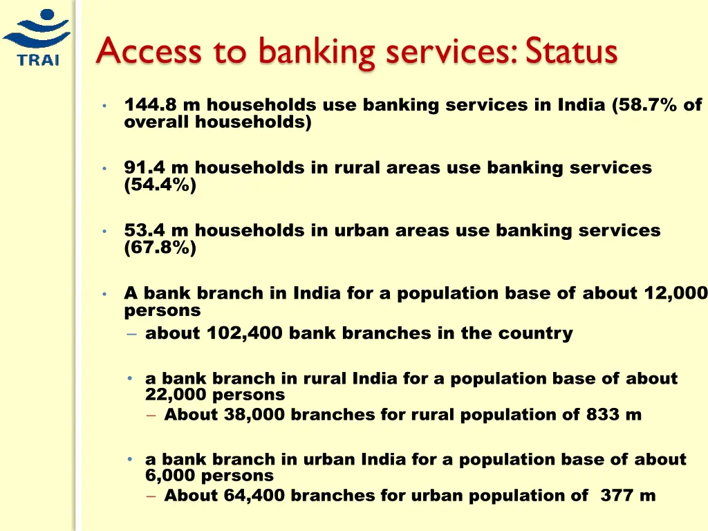 access to banking services status