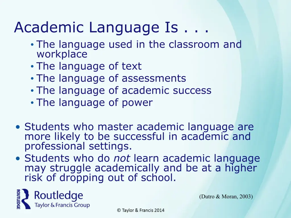 academic language is