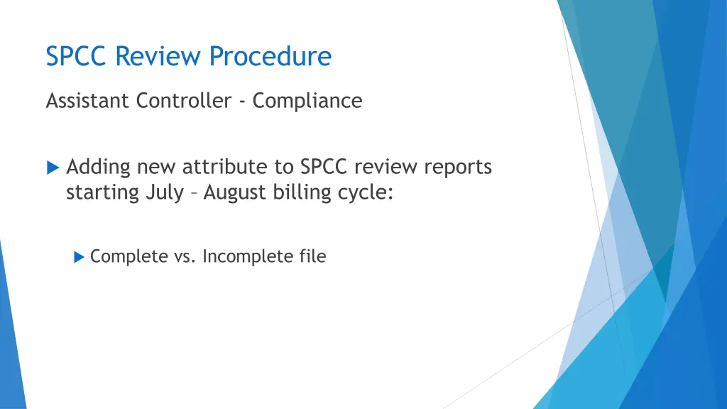 spcc review procedure