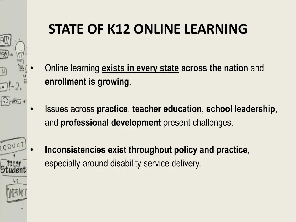 state of k12 online learning