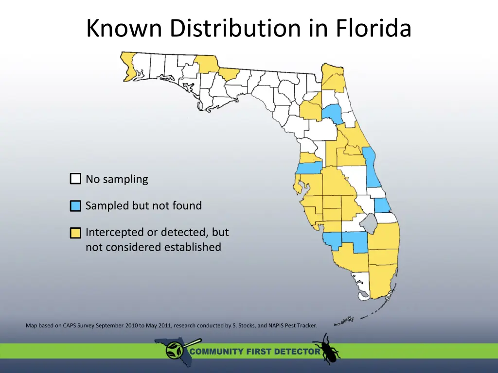 known distribution in florida