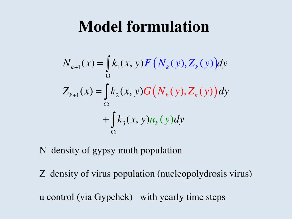 model formulation