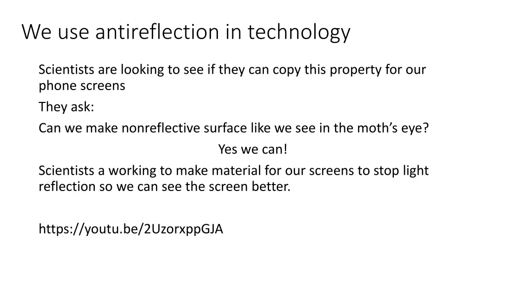 we use antireflection in technology