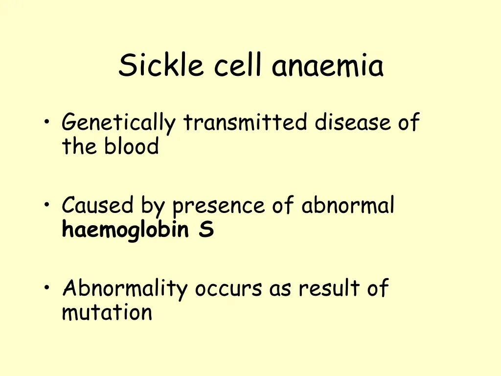 sickle cell anaemia