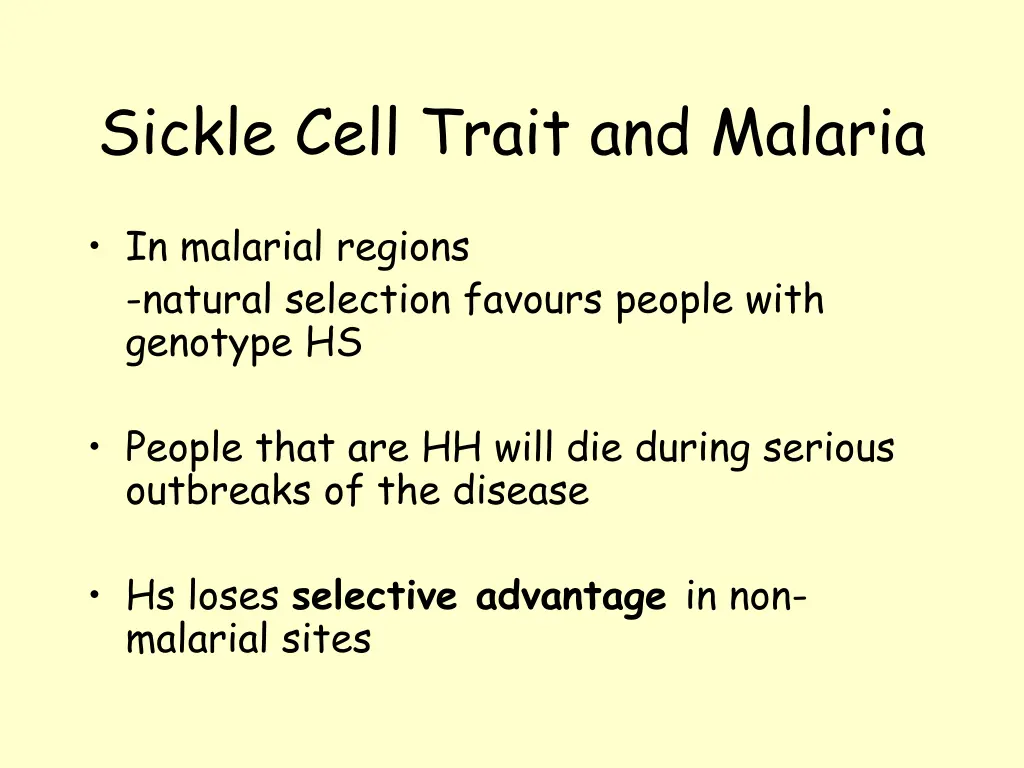 sickle cell trait and malaria