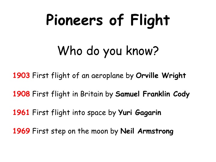 pioneers of flight