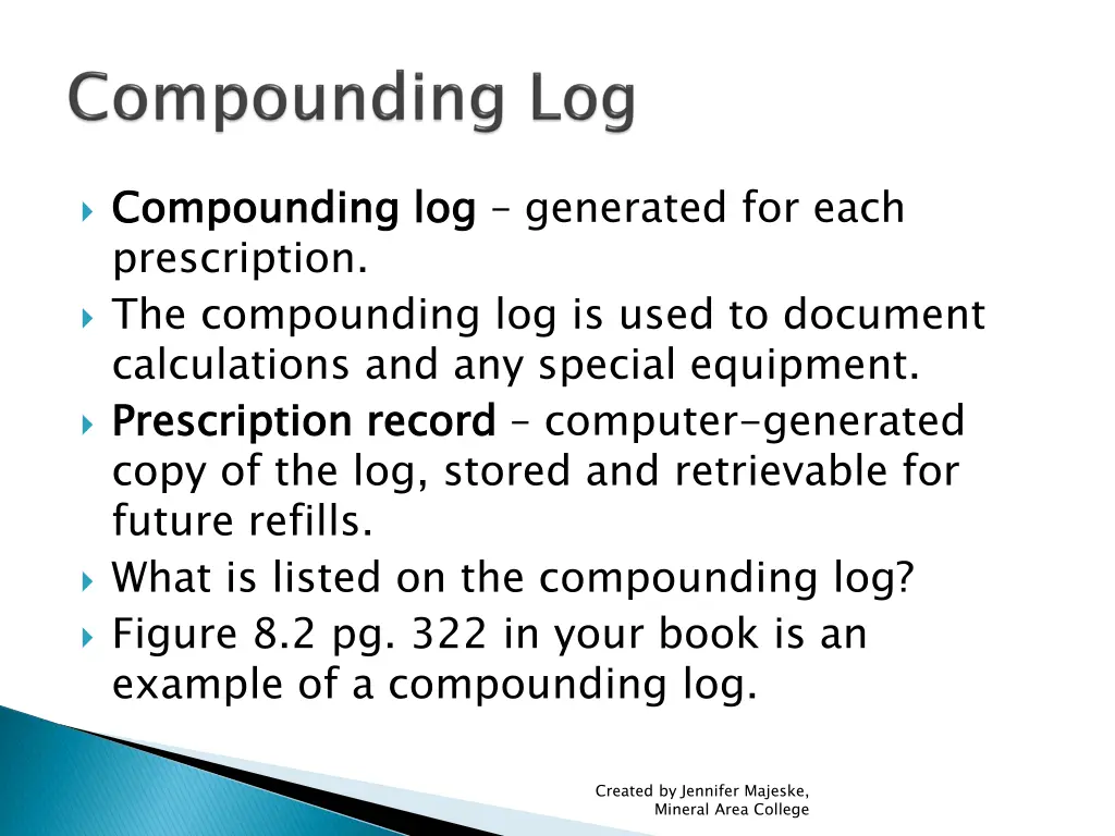 compounding log prescription the compounding