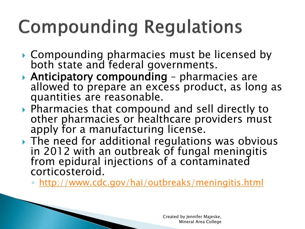 compounding pharmacies must be licensed by both