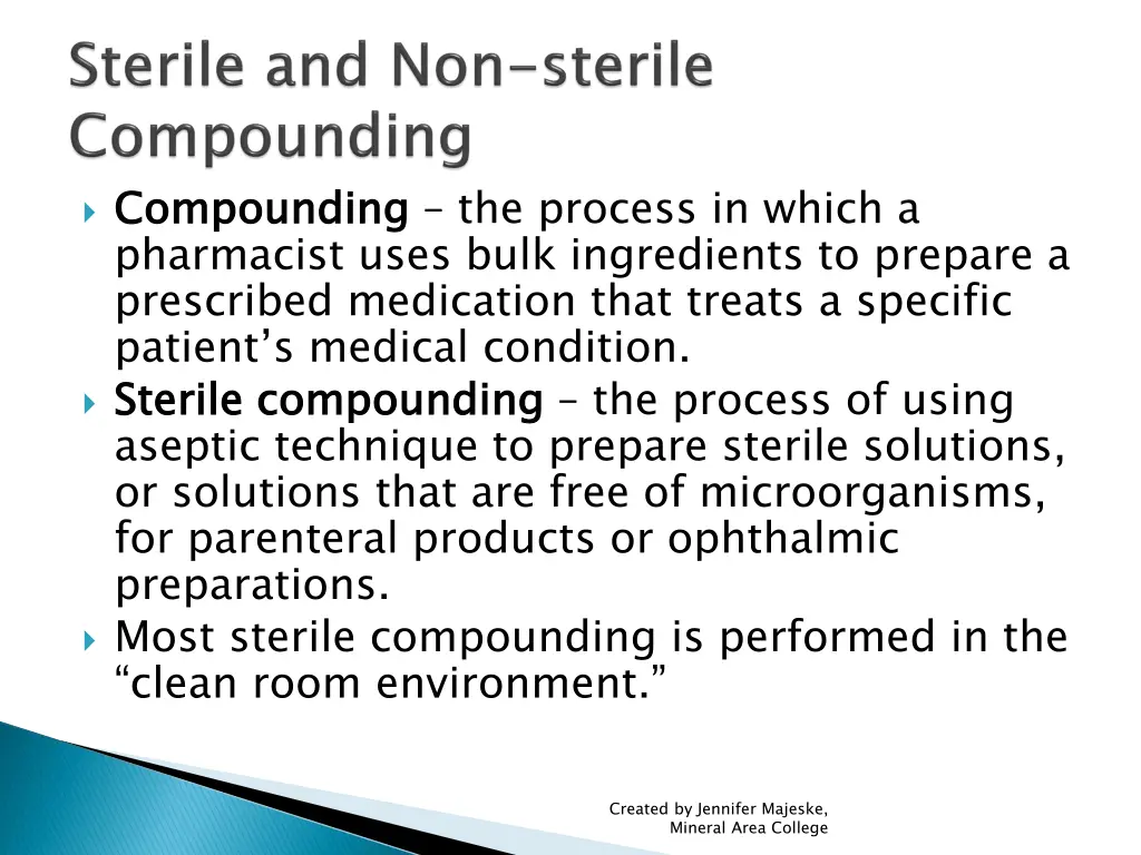 compounding pharmacist uses bulk ingredients