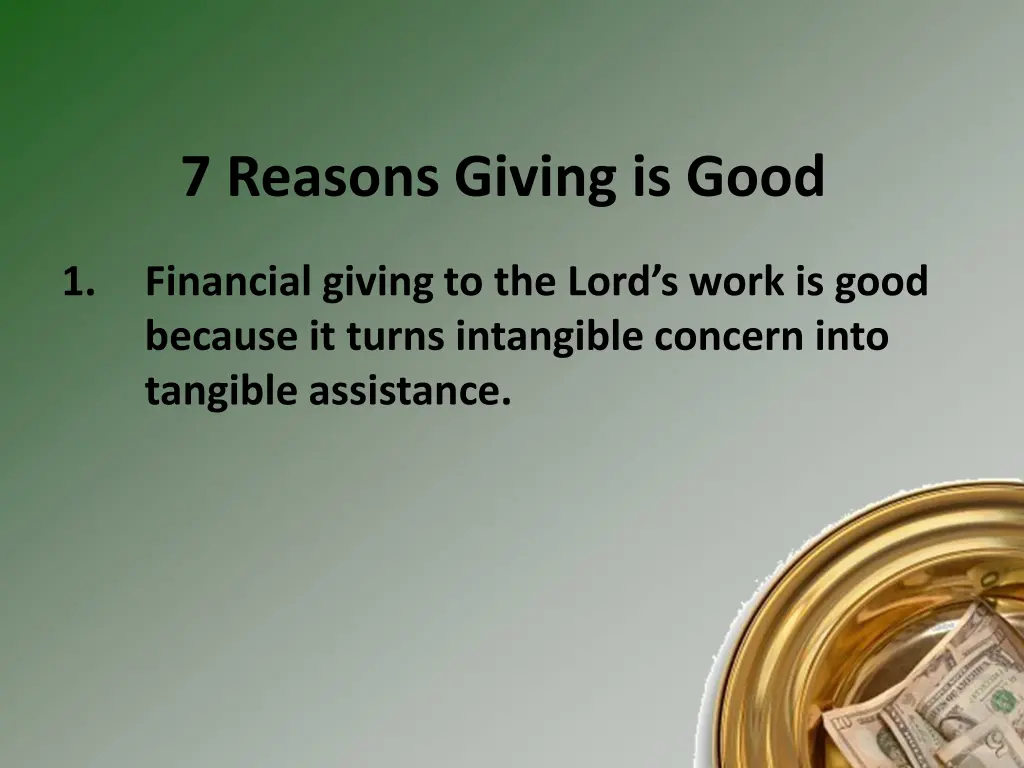 7 reasons giving is good