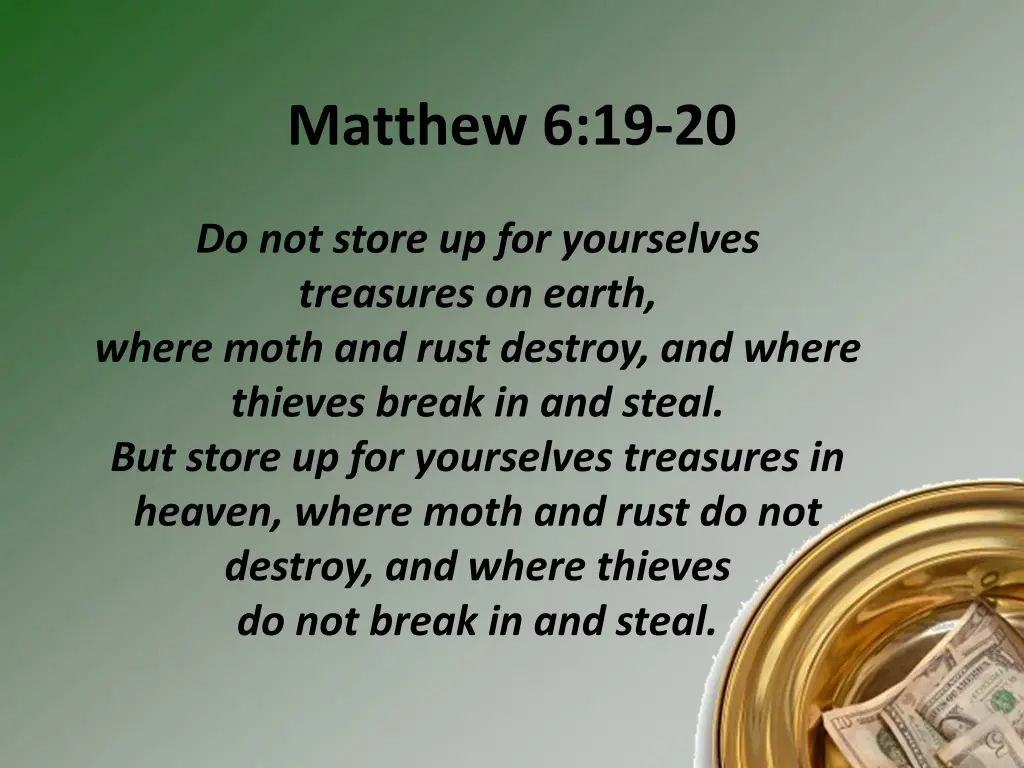 matthew 6 19 20