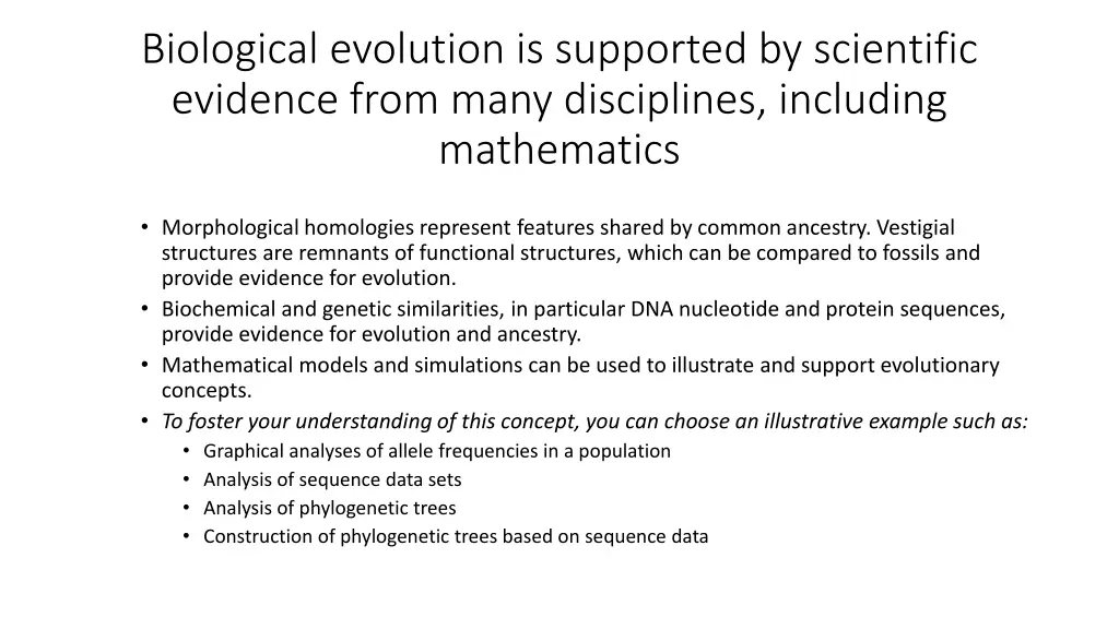 biological evolution is supported by scientific 1