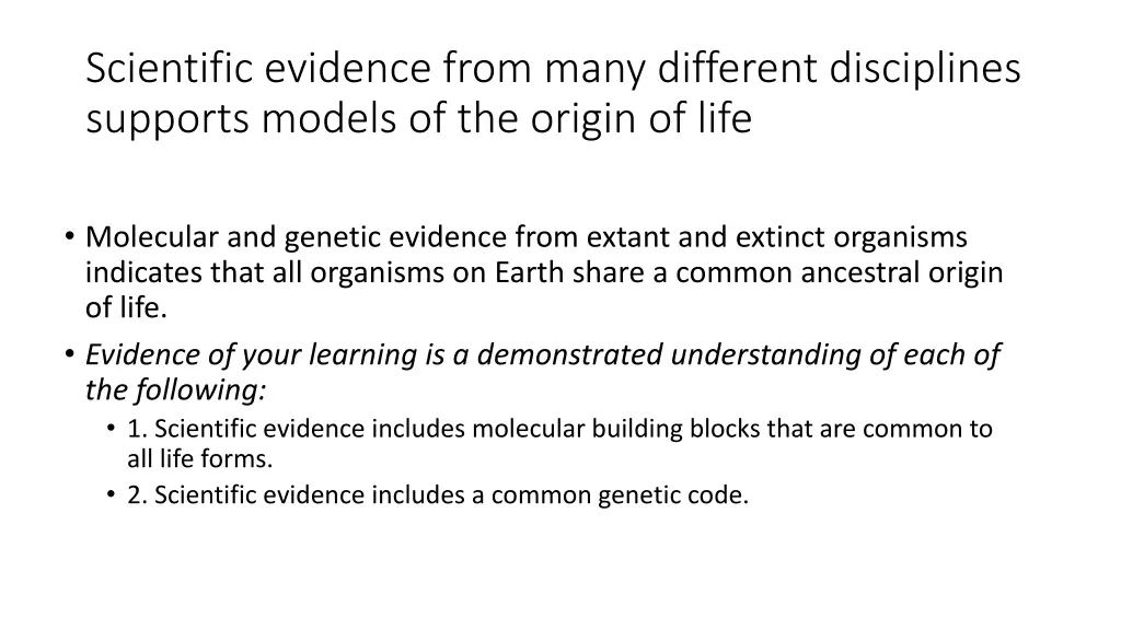 scientific evidence from many different 1