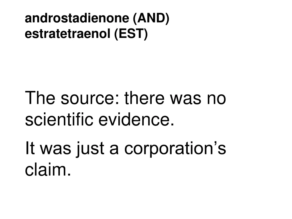 androstadienone and estratetraenol est