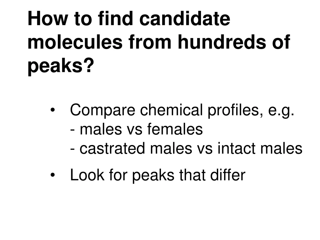 how to find candidate molecules from hundreds