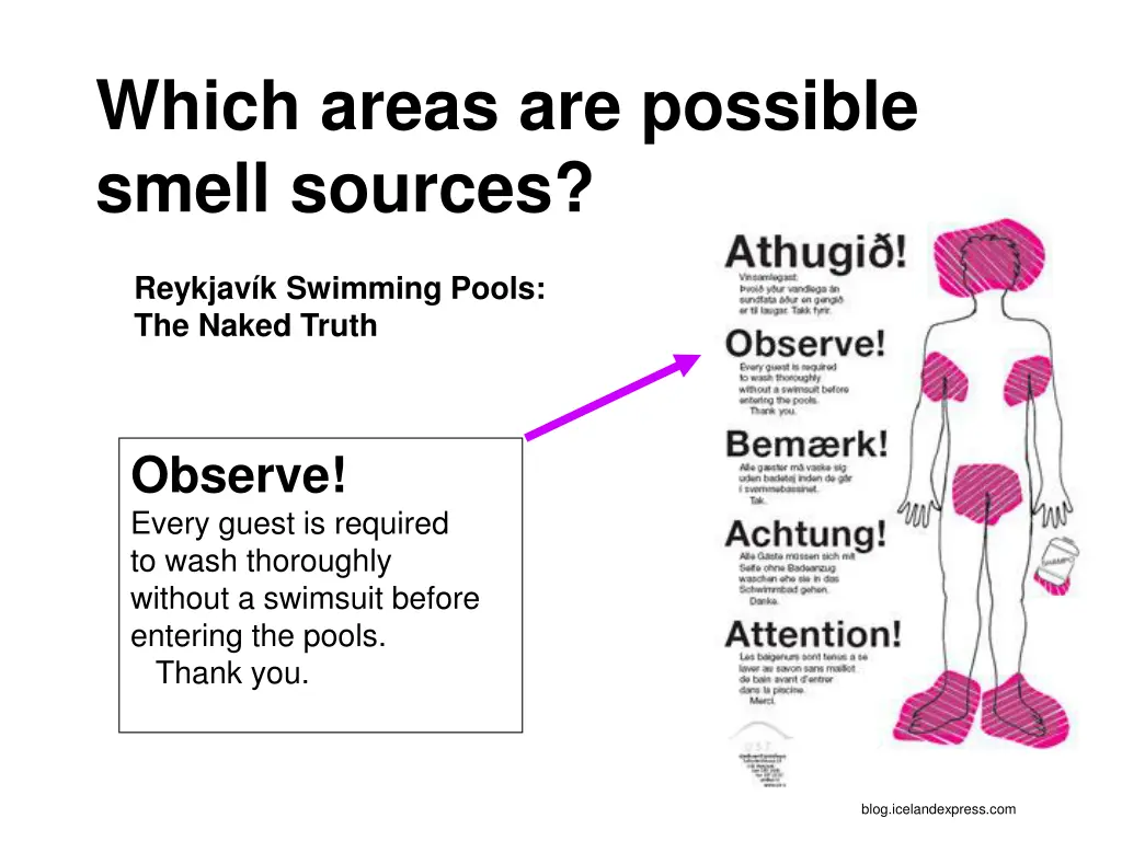 which areas are possible smell sources 1