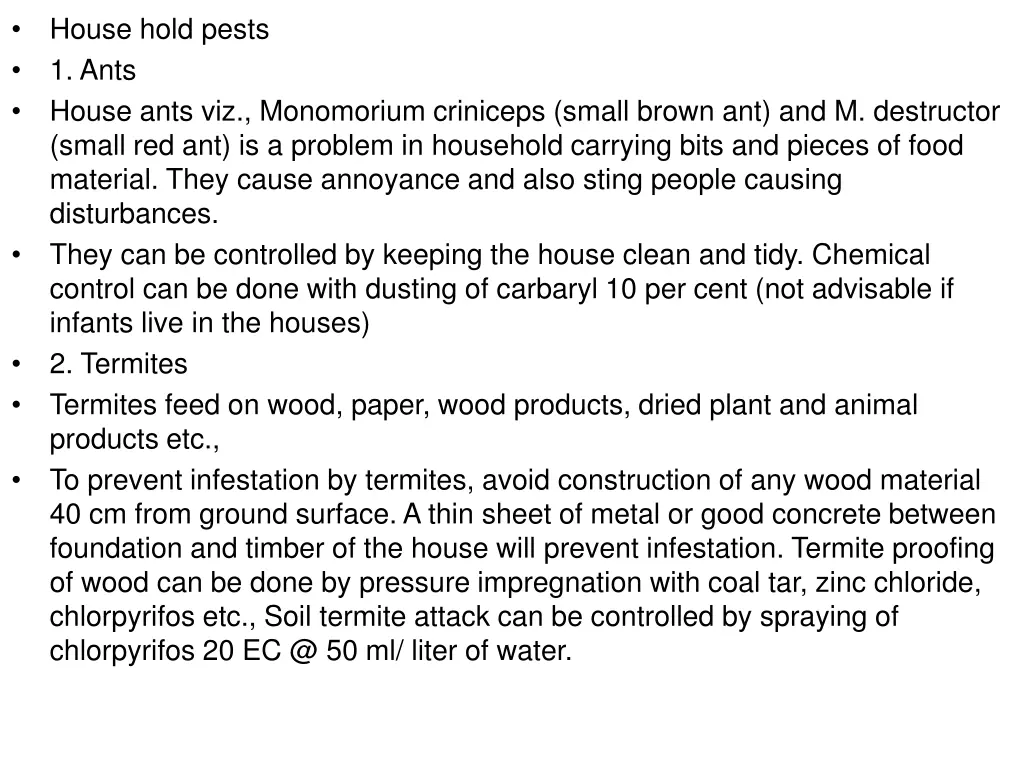 house hold pests 1 ants house ants viz monomorium