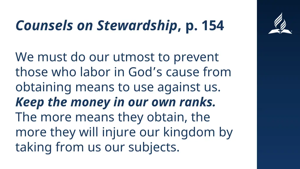 counsels on stewardship p 154 1