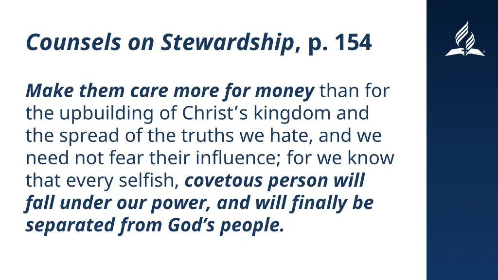 counsels on stewardship p 154 2