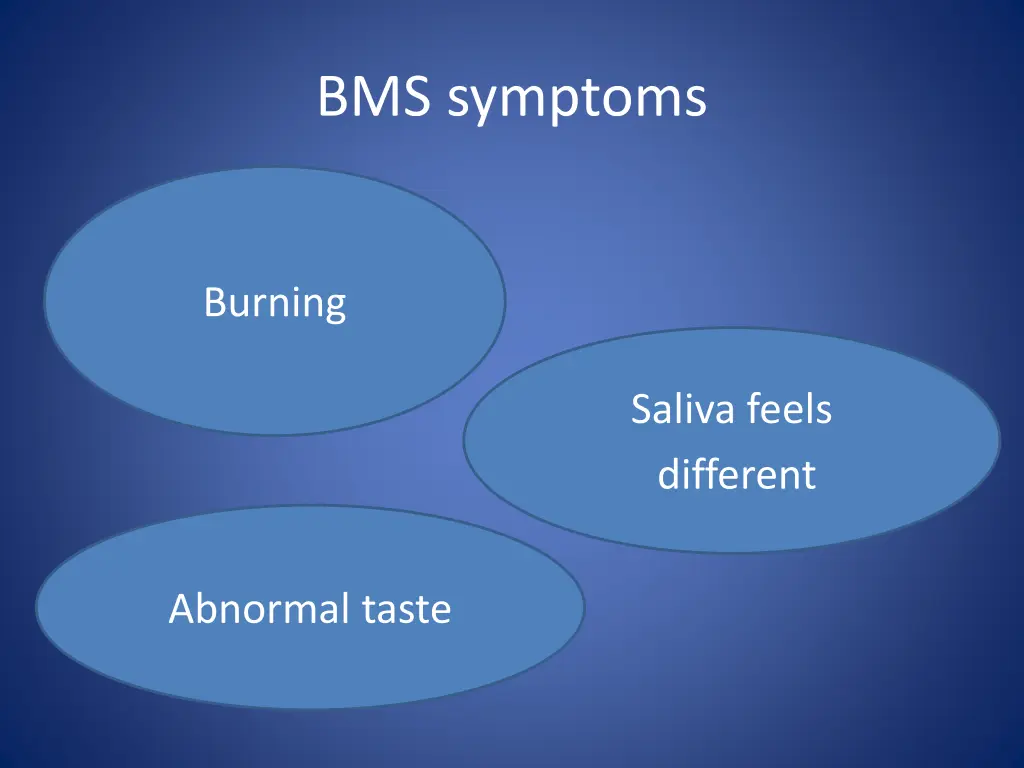 bms symptoms