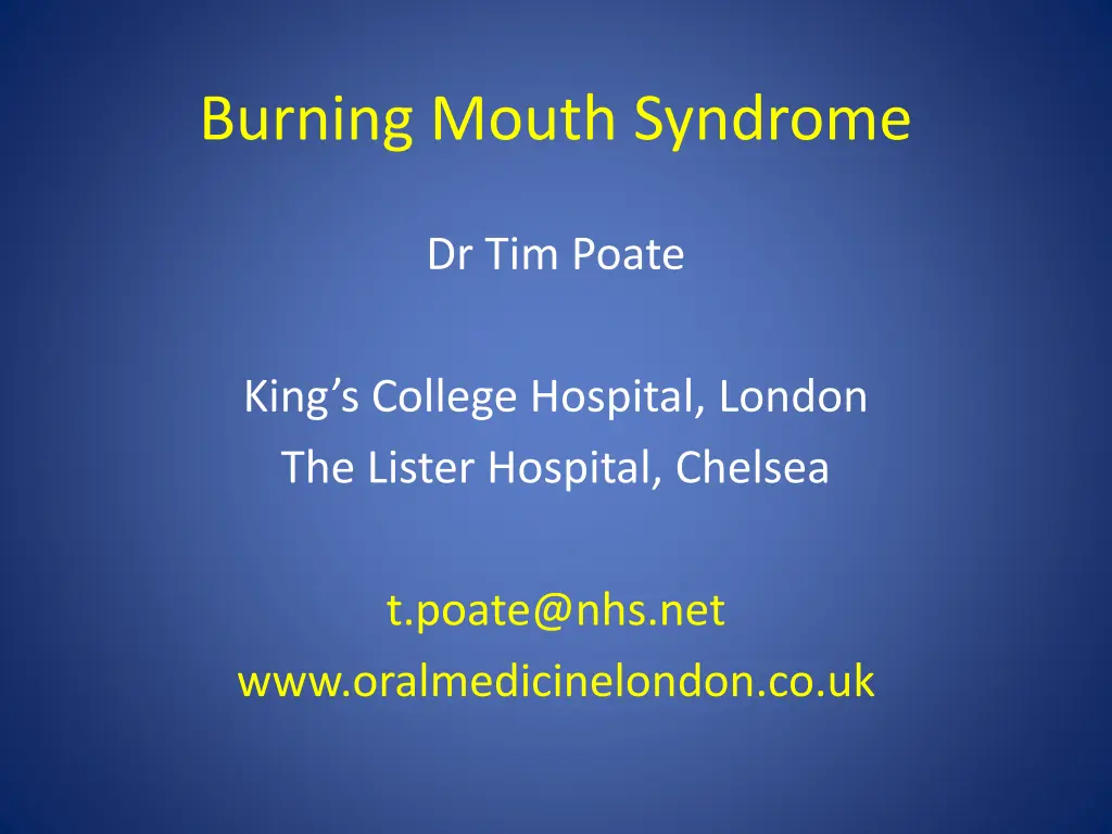 burning mouth syndrome 1