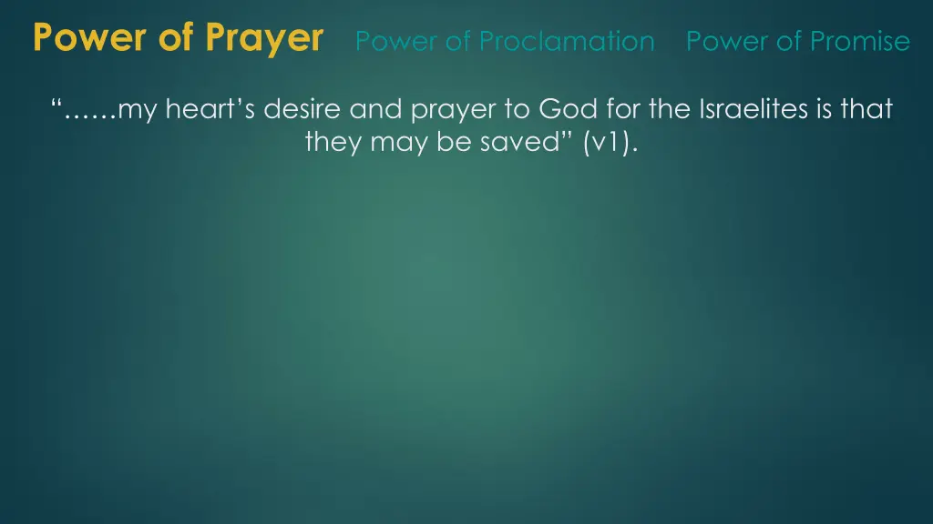 power of prayer