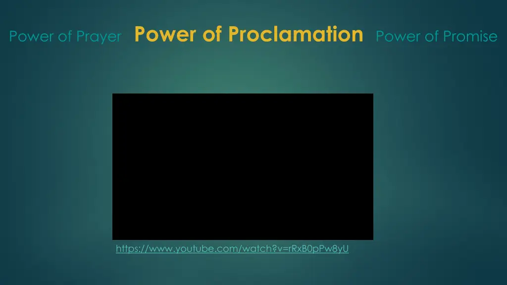 power of prayer power of proclamation power 1