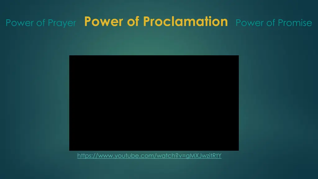 power of prayer power of proclamation power 2