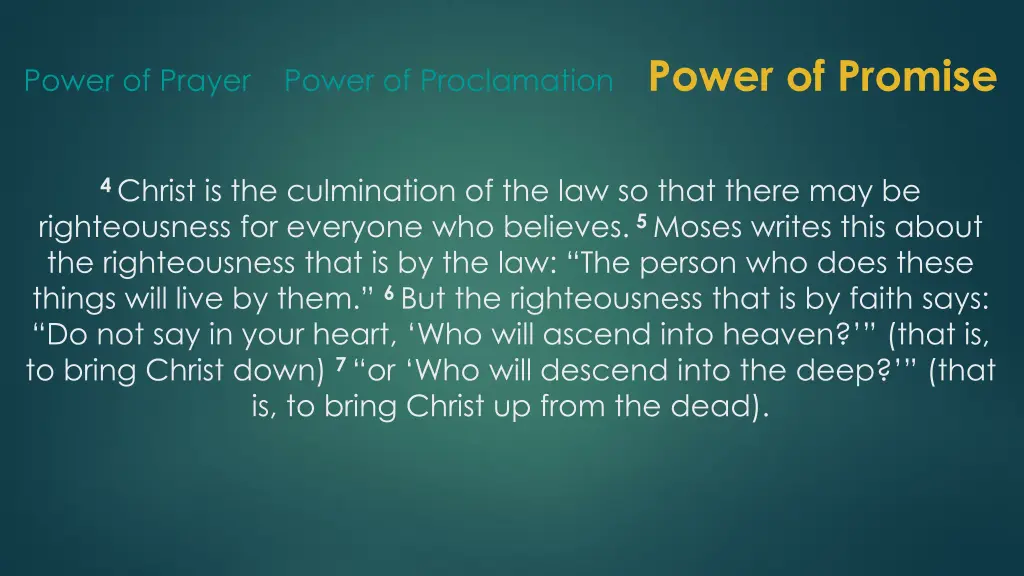 power of prayer power of proclamation power 3