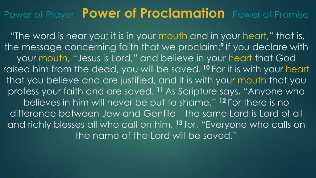 power of prayer power of proclamation power