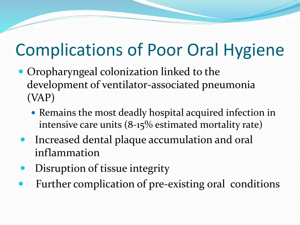 complications of poor oral hygiene