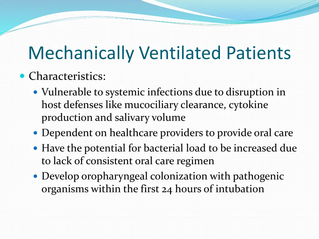 mechanically ventilated patients