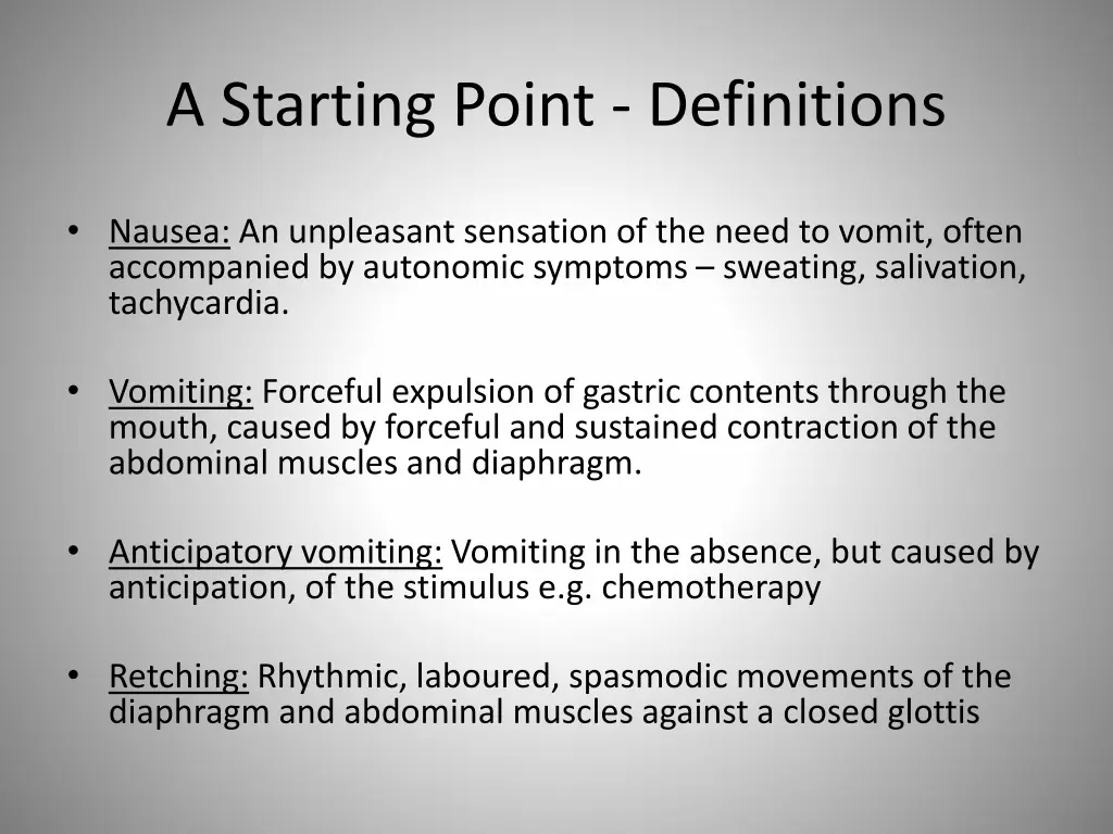 a starting point definitions