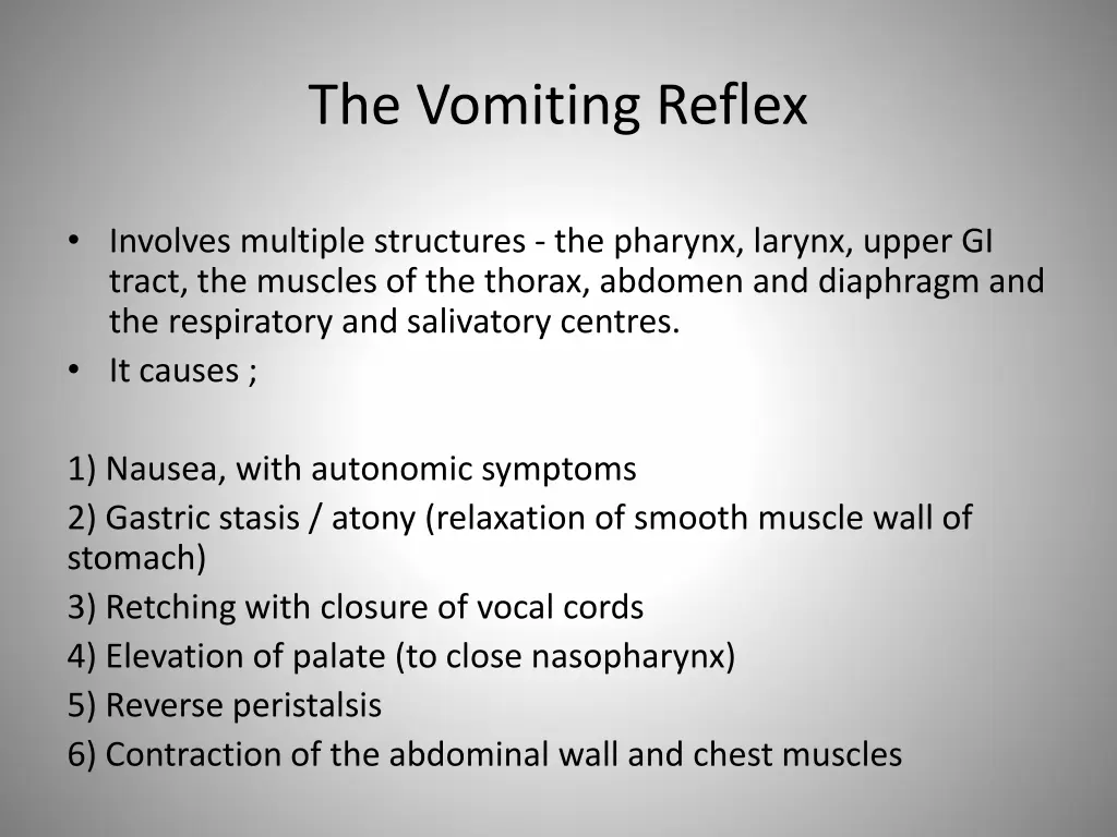 the vomiting reflex