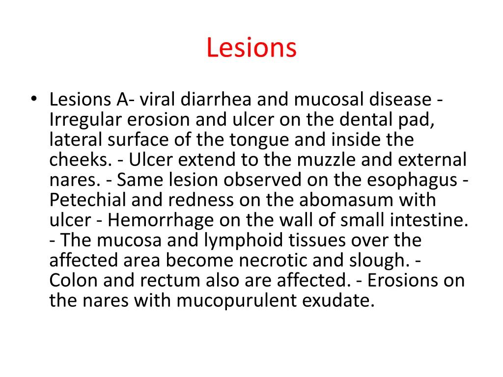 lesions