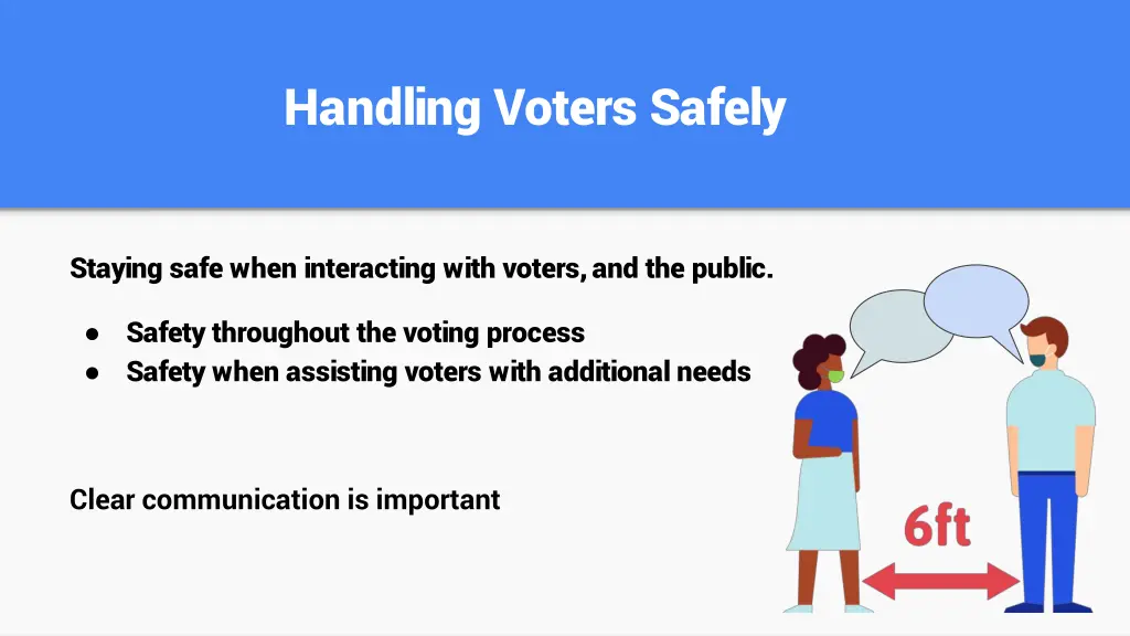 handling voters safely