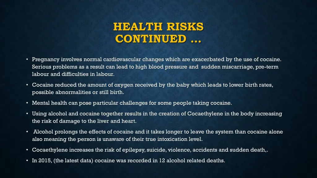 health risks continued 1