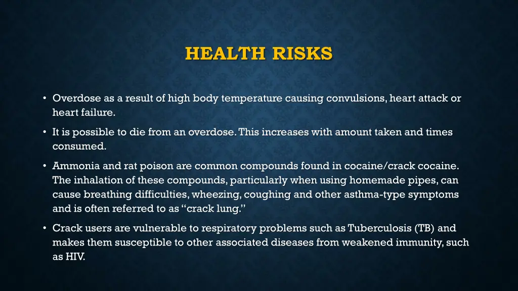 health risks