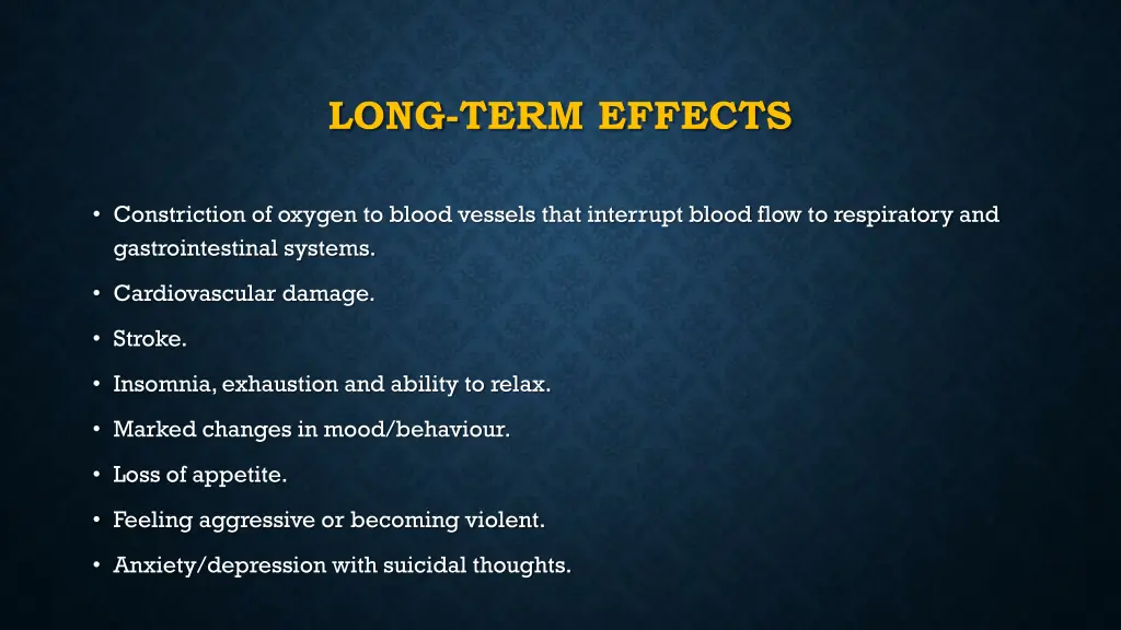 long term effects