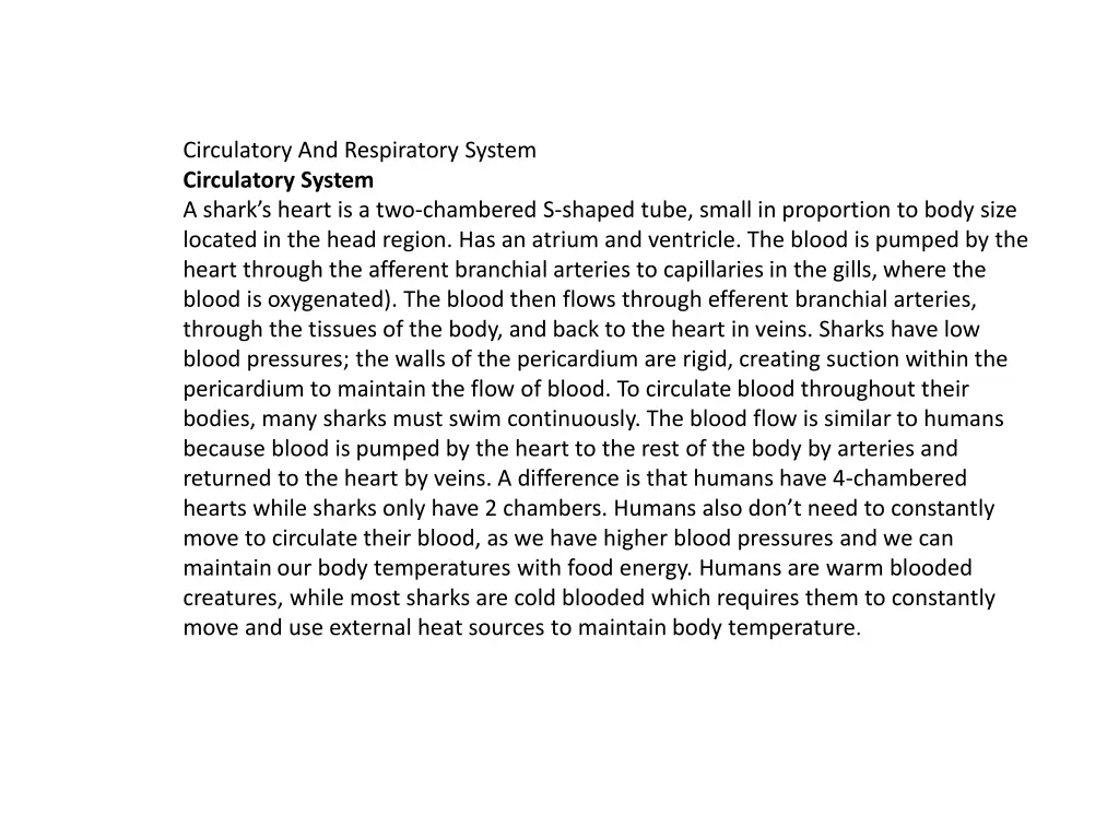 circulatory and respiratory system circulatory