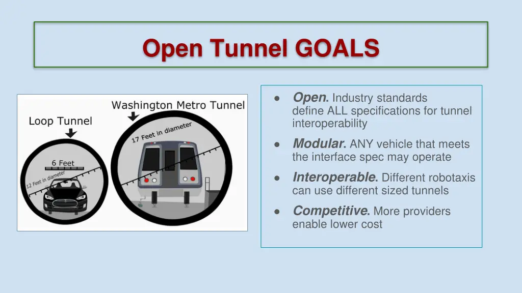 open tunnel goals